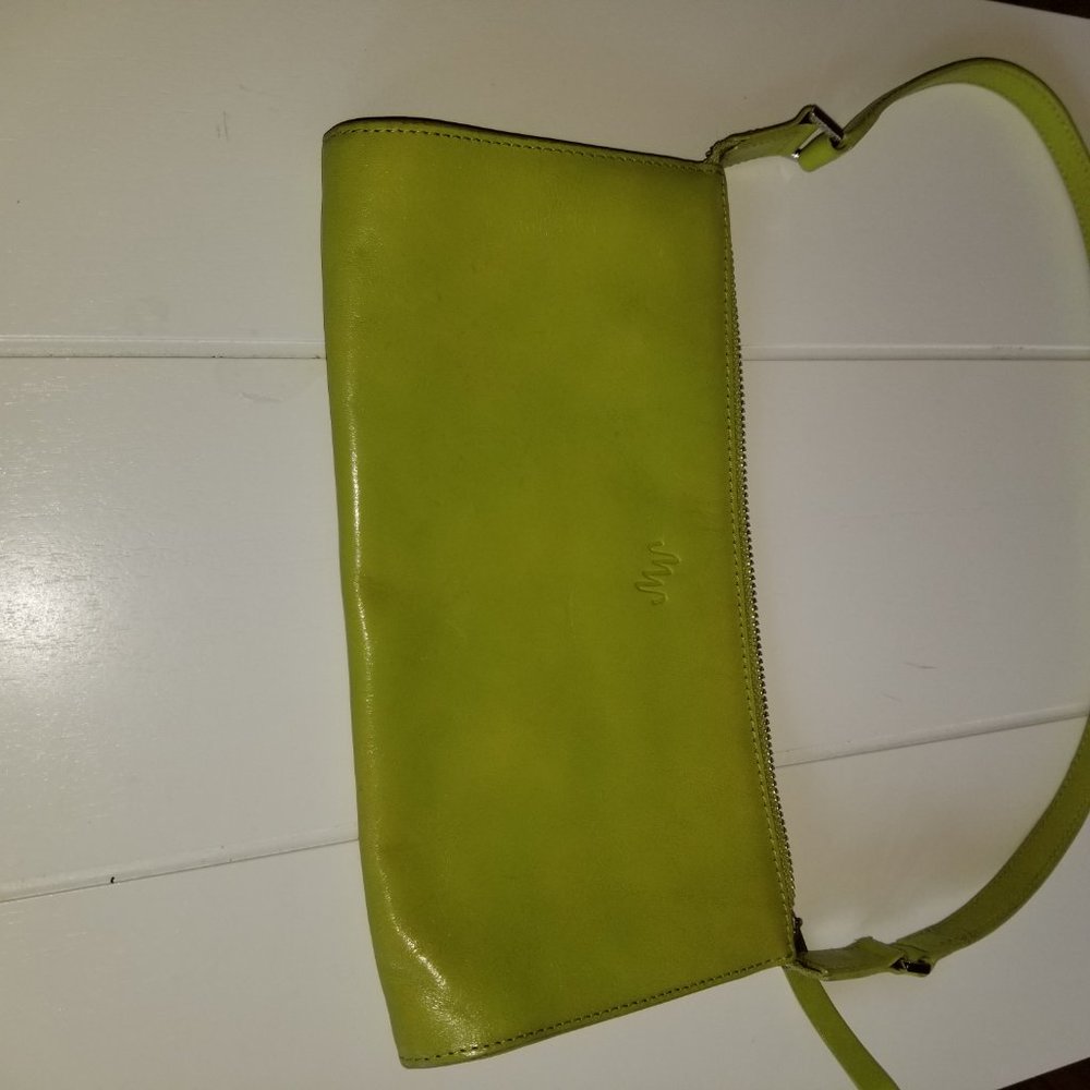MonSac-Lime Green Leather Purse
